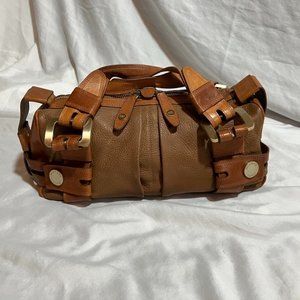 Michael Kors Two-Tone Brown Leather Handbag